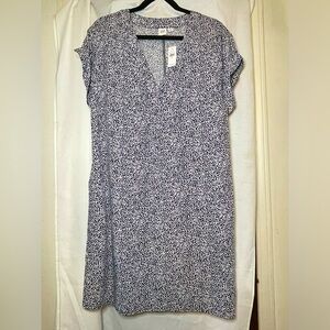 NWT GAP Black and White Polka Dot Speckled Lightweight Dress w Pockets Size S